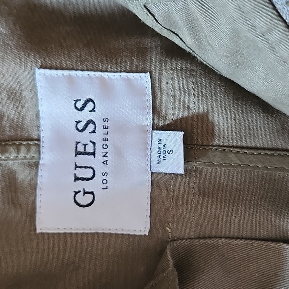 NWOT Women's Army Green Guess LA Button Up Jacket with Fringe Size S - Picture 2 of 9